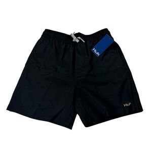 Huk Youth Pursuit Volley Fishing Swim Shorts Black H7200016 Size YL NWT